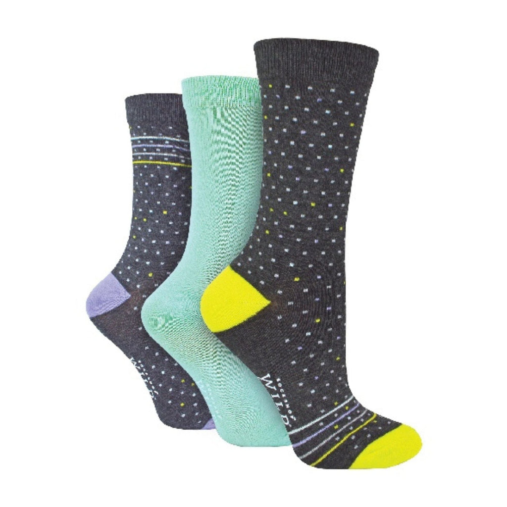 3 Pack Ladies Patterned Bamboo Socks for Summer