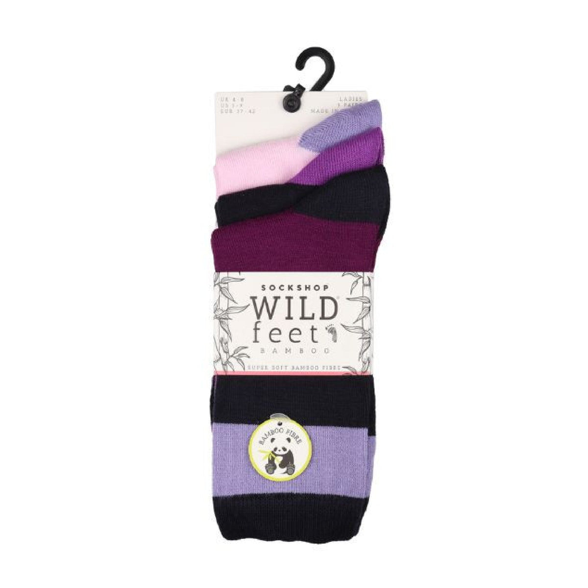3 Pack Ladies Patterned Bamboo Socks for Summer