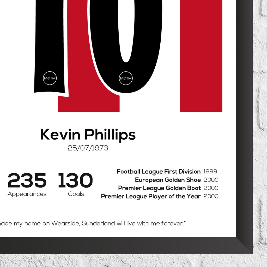 Kevin Phillips Legend Stats Print