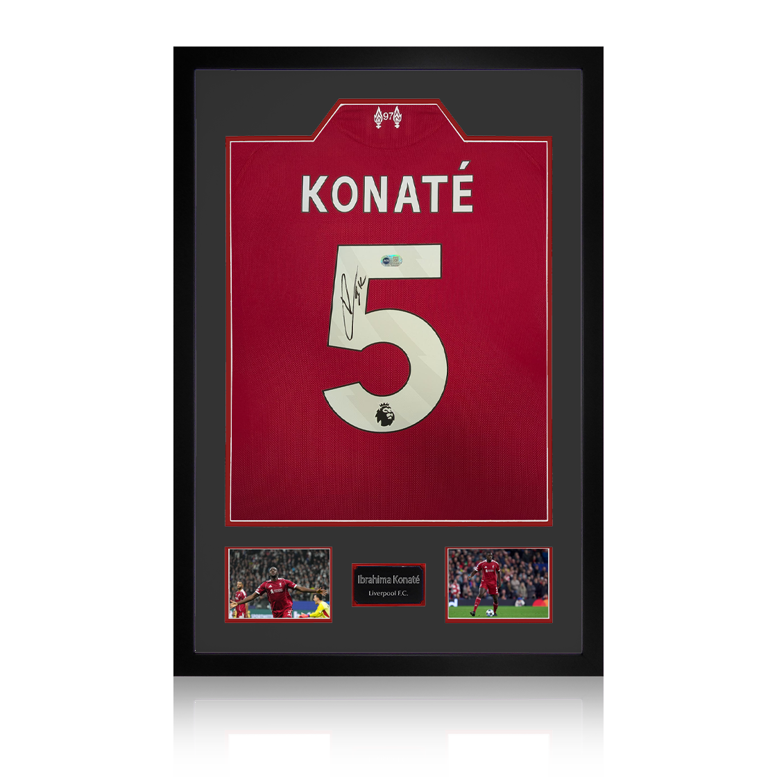 Ibrahima Konaté Signed Liverpool Shirt Premium Frame (ACG Cert)