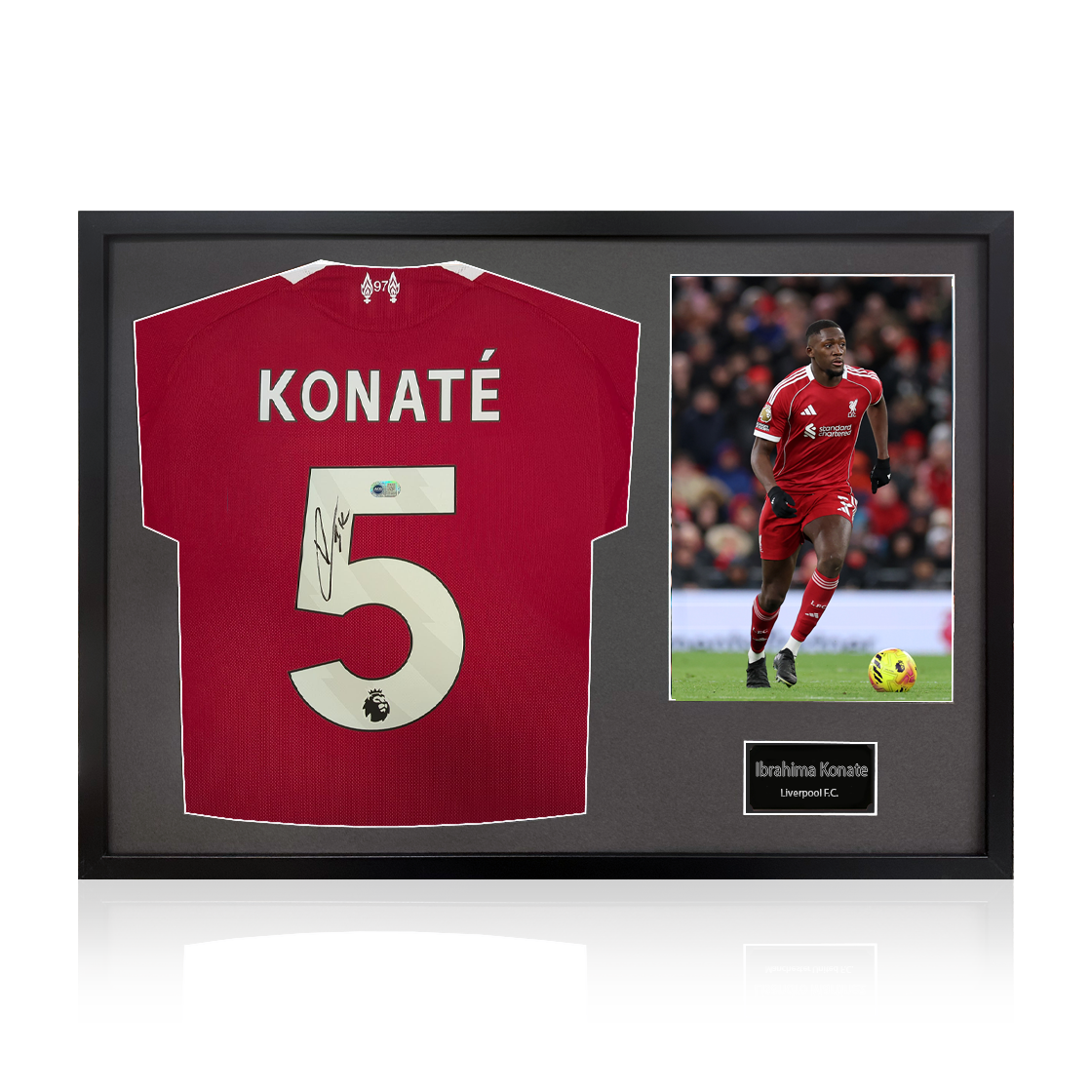Ibrahima Konaté Signed Liverpool Shirt Classic Frame (ACG Cert)
