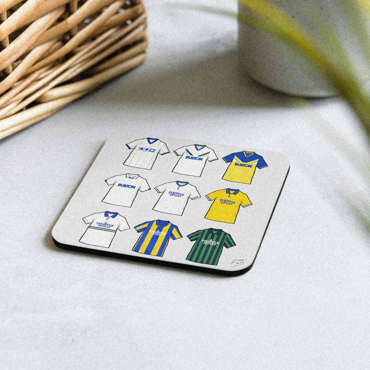 Leeds Retro Shirts Football Coaster