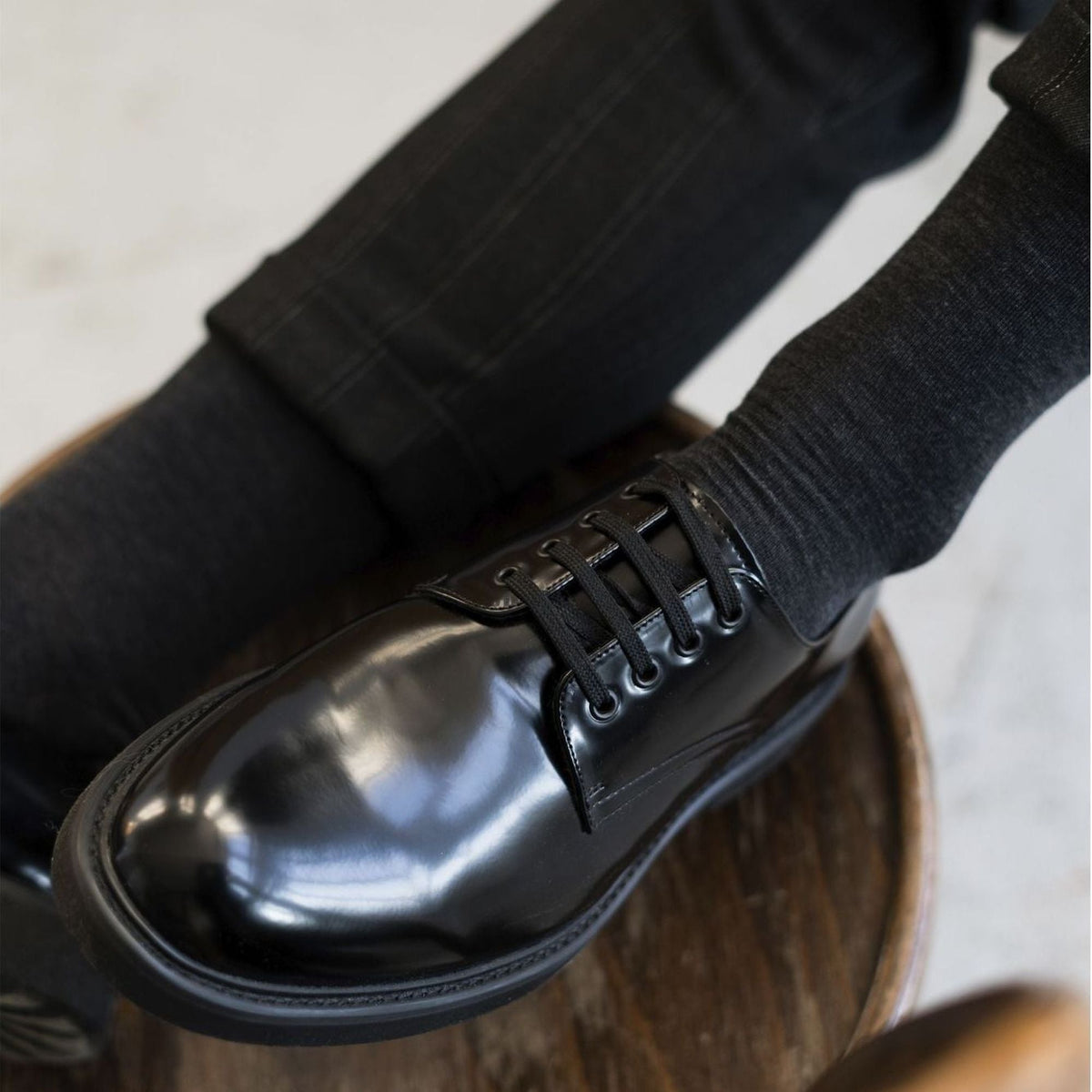 Mens Warm Soft Merino Wool Ribbed Dress Socks