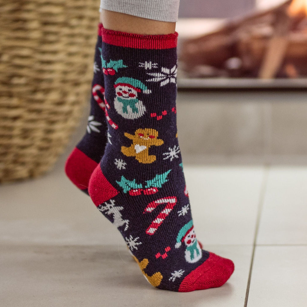 Mens & Ladies Novelty Christmas Lightweight Thermal Socks