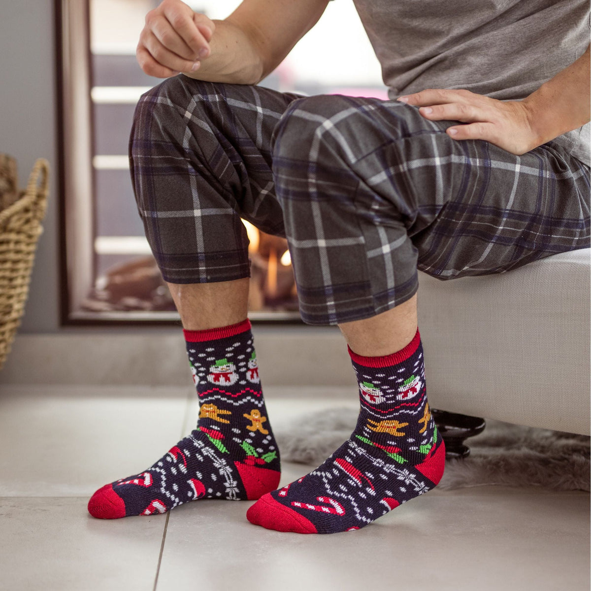 Mens & Ladies Novelty Christmas Lightweight Thermal Socks