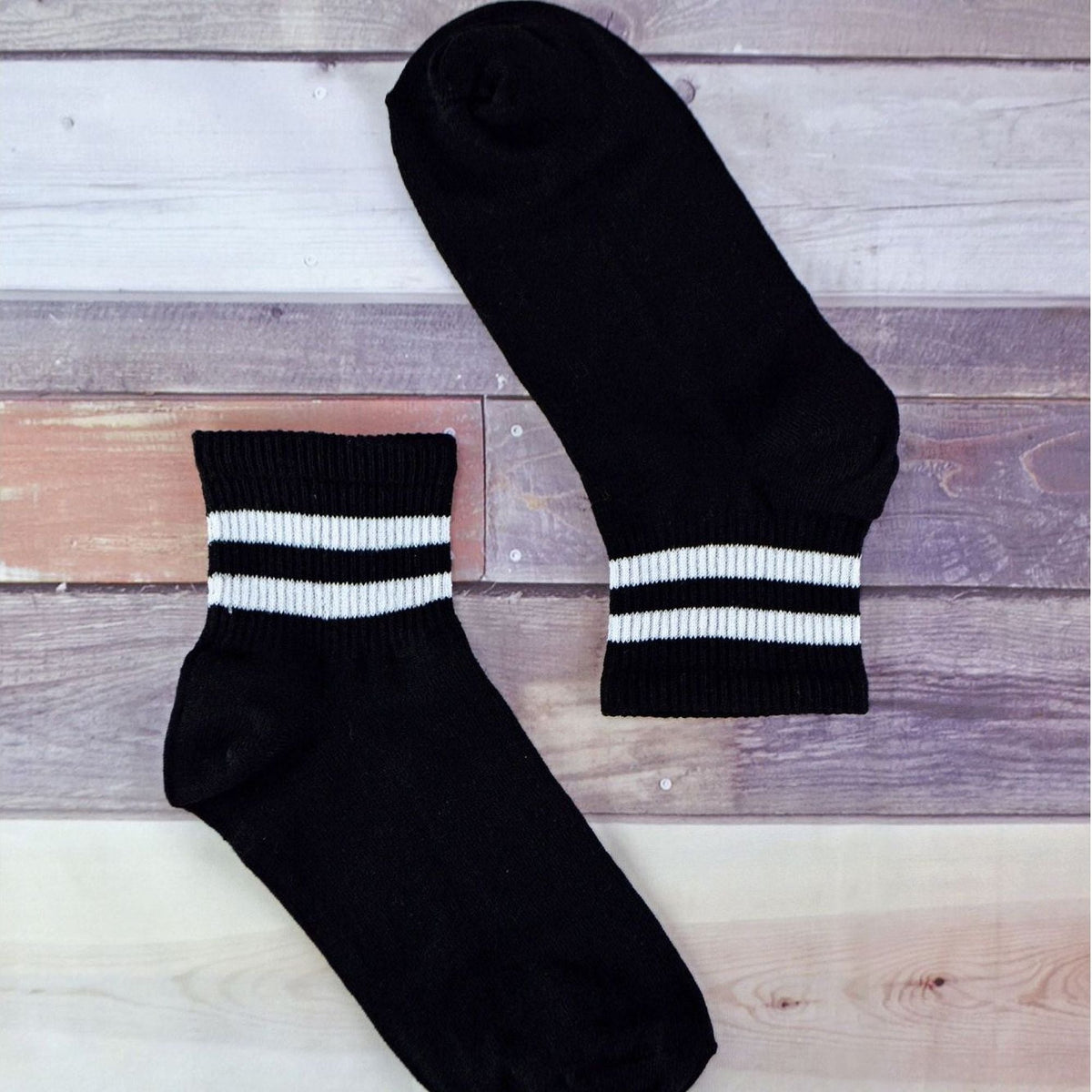 12 Pack Ladies Ankle Cotton Striped Socks