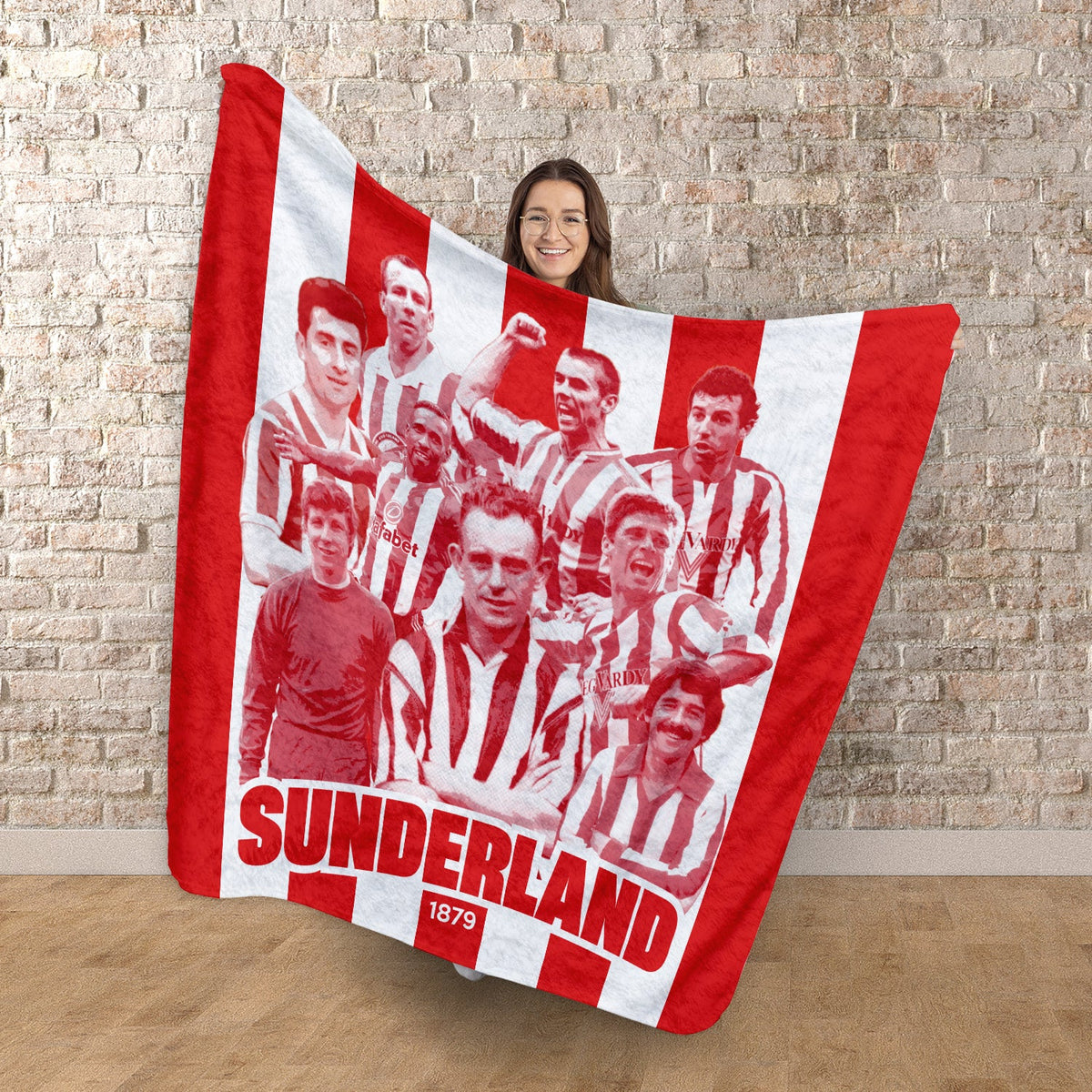 Sunderland - Legends Montage - Luxury Fleece Blanket 150cm X 150cm