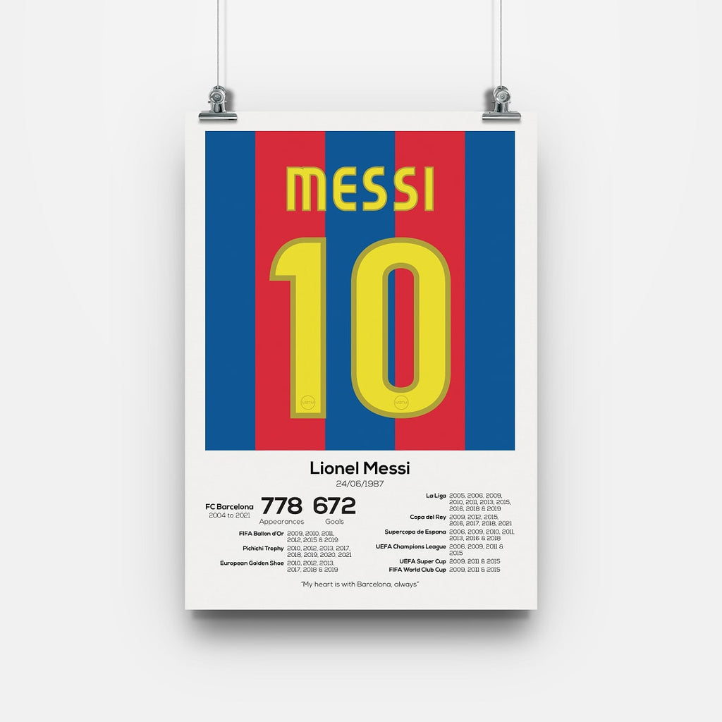 Lionel Messi Legend Stats Print