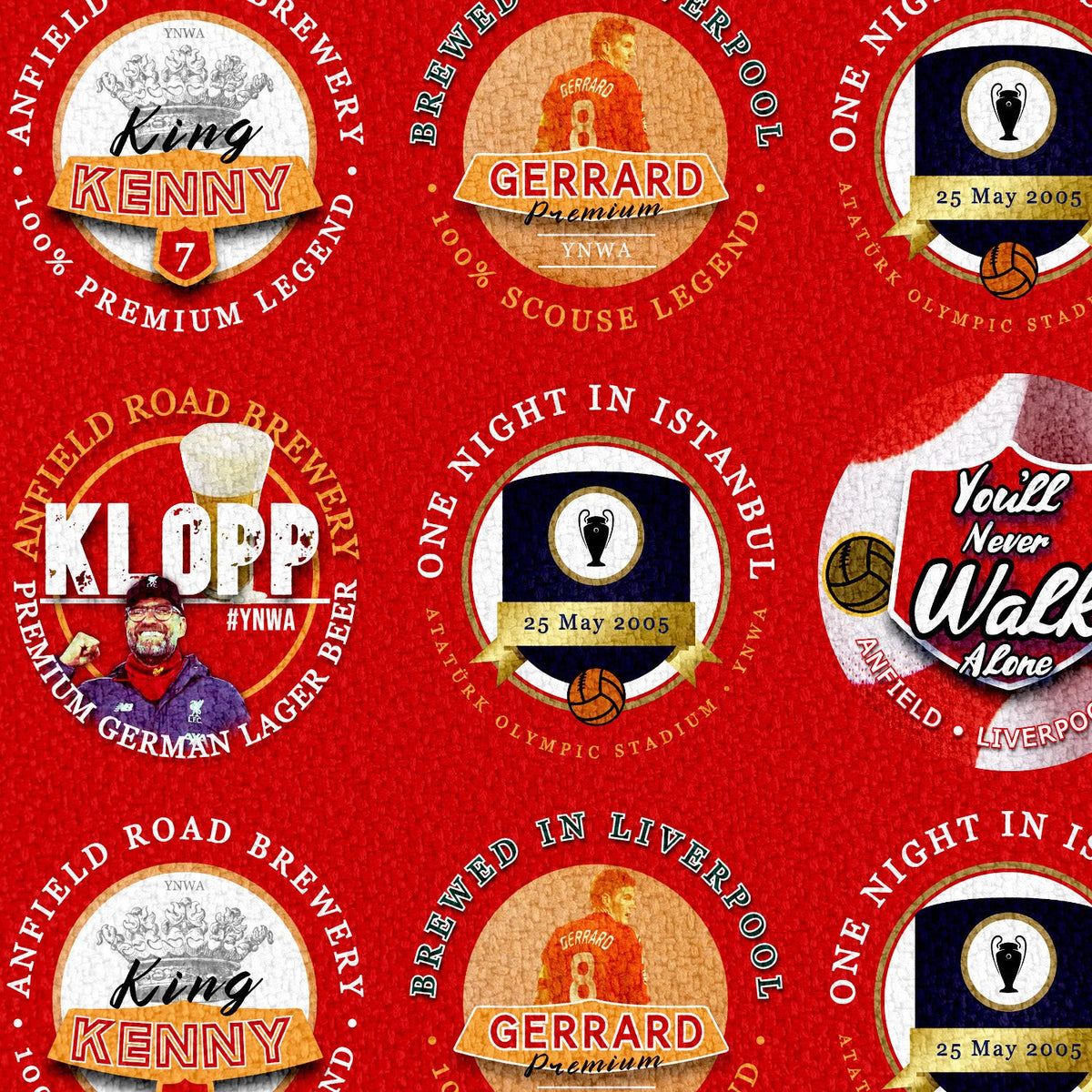 Liverpool - Football Legends - Microfibre Beach Towel - 150cm x 75cm