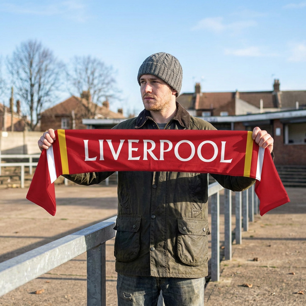 Liverpool Legends - Knitted Eyelet Football Scarf