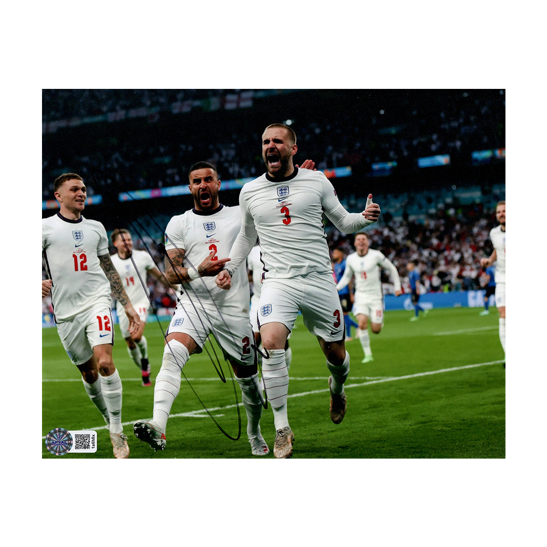 Luke Shaw Signed England 10x8 Image