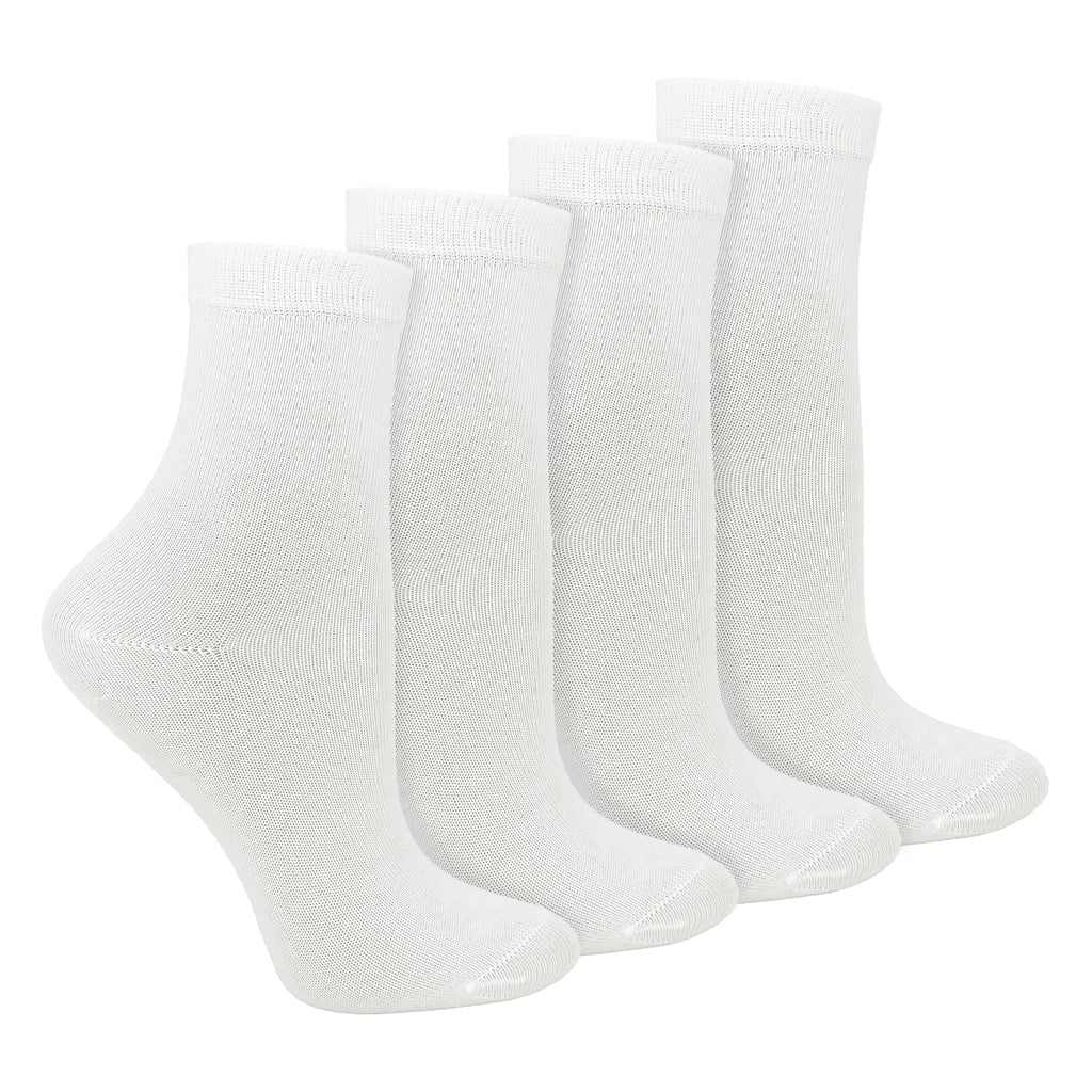 4 Pairs Childrens Organic Cotton Sensory Socks - Seamless Socks for Boys & Girls