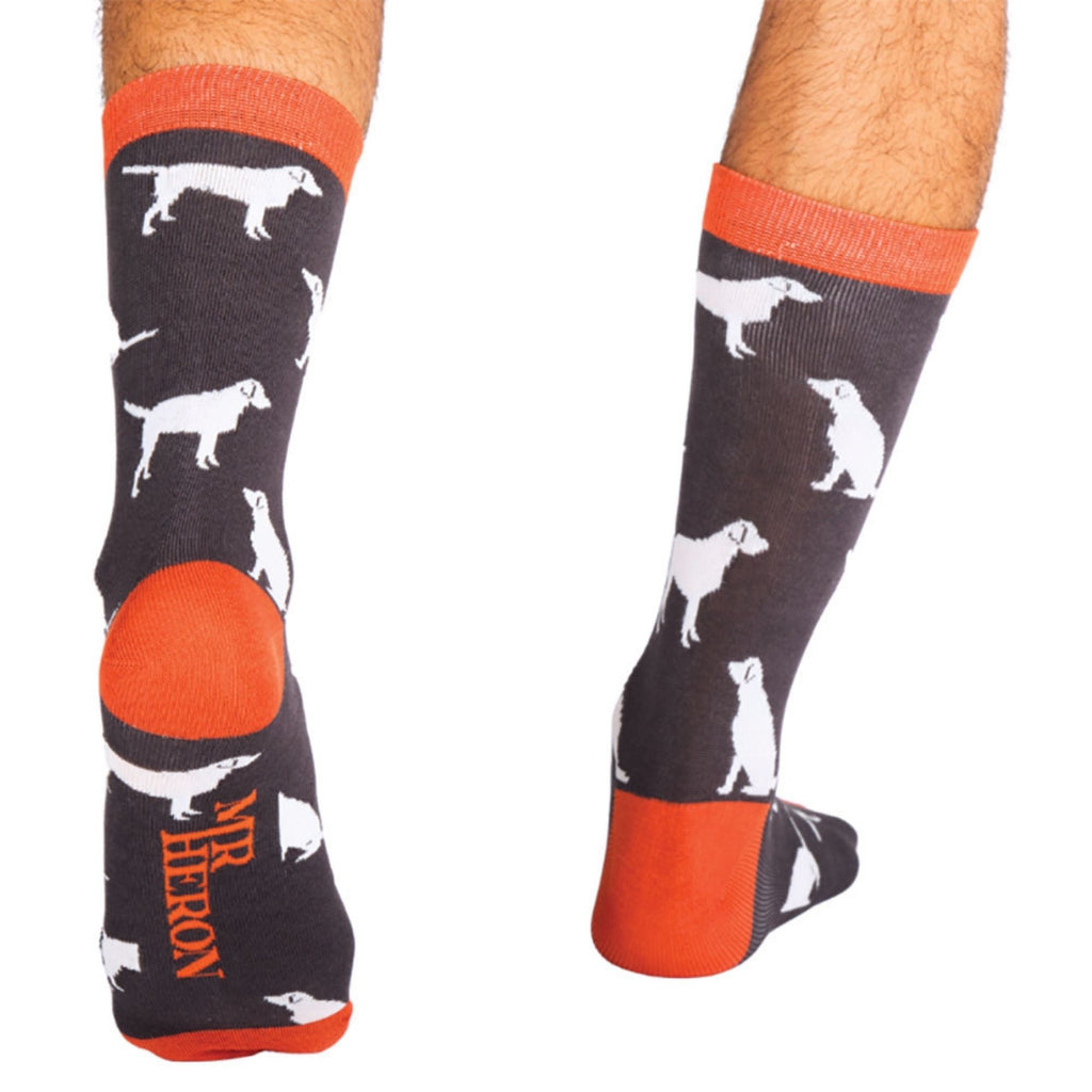 1 Pack Mens Novelty Orange Sausage Dog Bamboo Socks