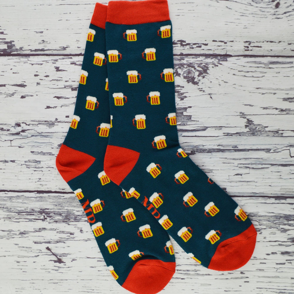 1 Pack Mens Novelty Navy Stars Bamboo Socks