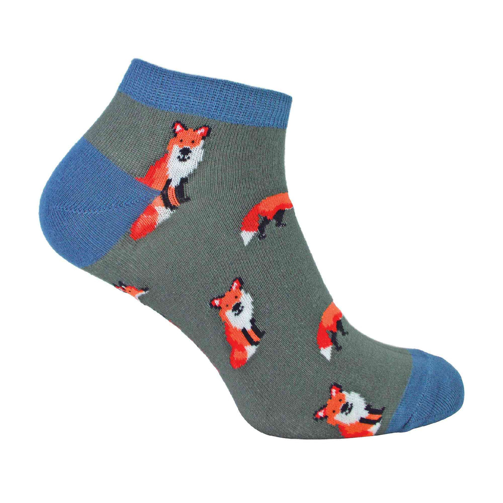 1 Pack Mens Animal Themed Bamboo Trainer Socks