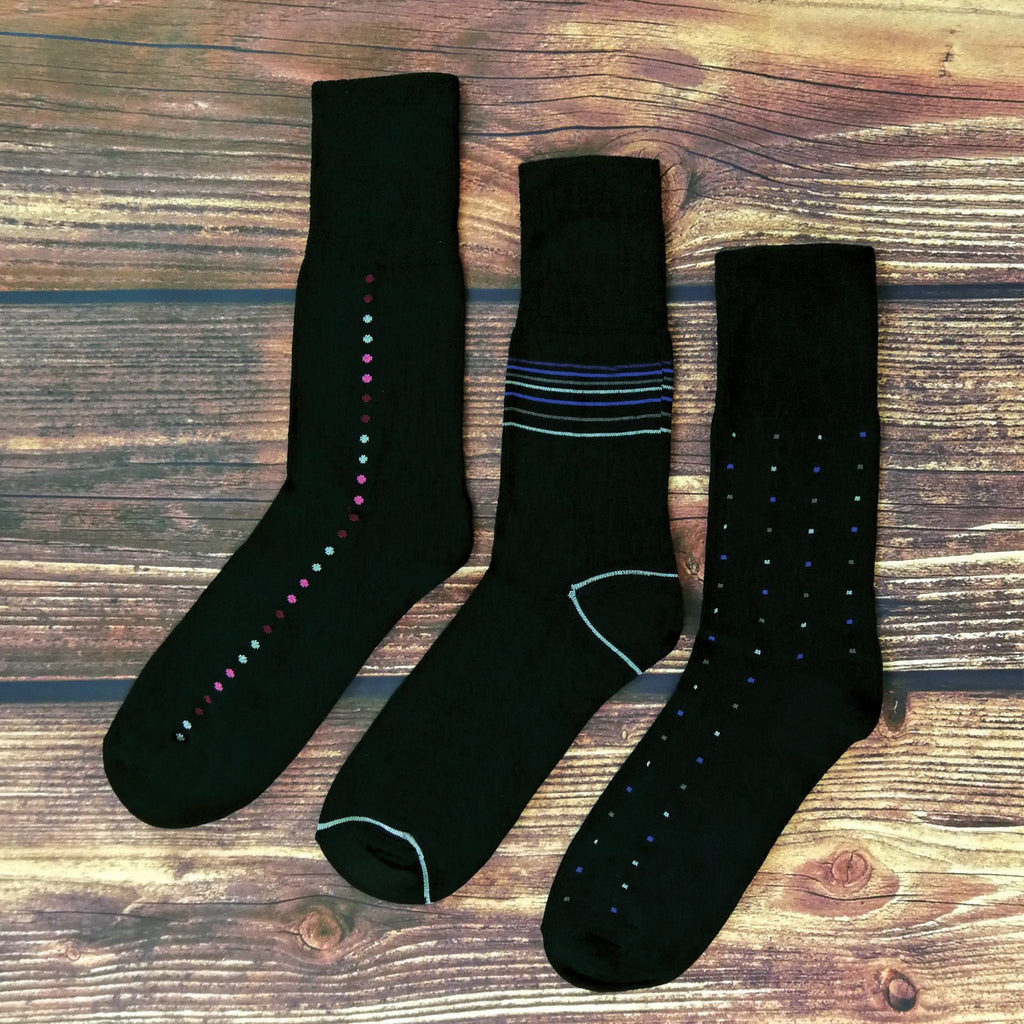12 Pair Mens Loose Fitting Soft Top Bamboo Diabetic Friendly Socks