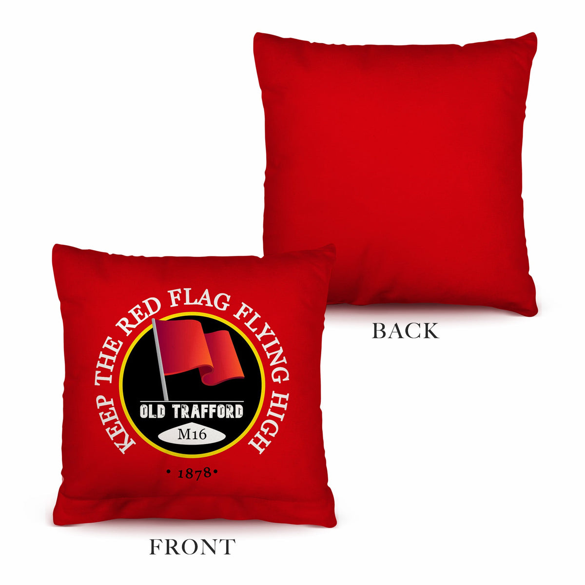 Manchester Red Red Flag - Football Legends - Cushion 10"