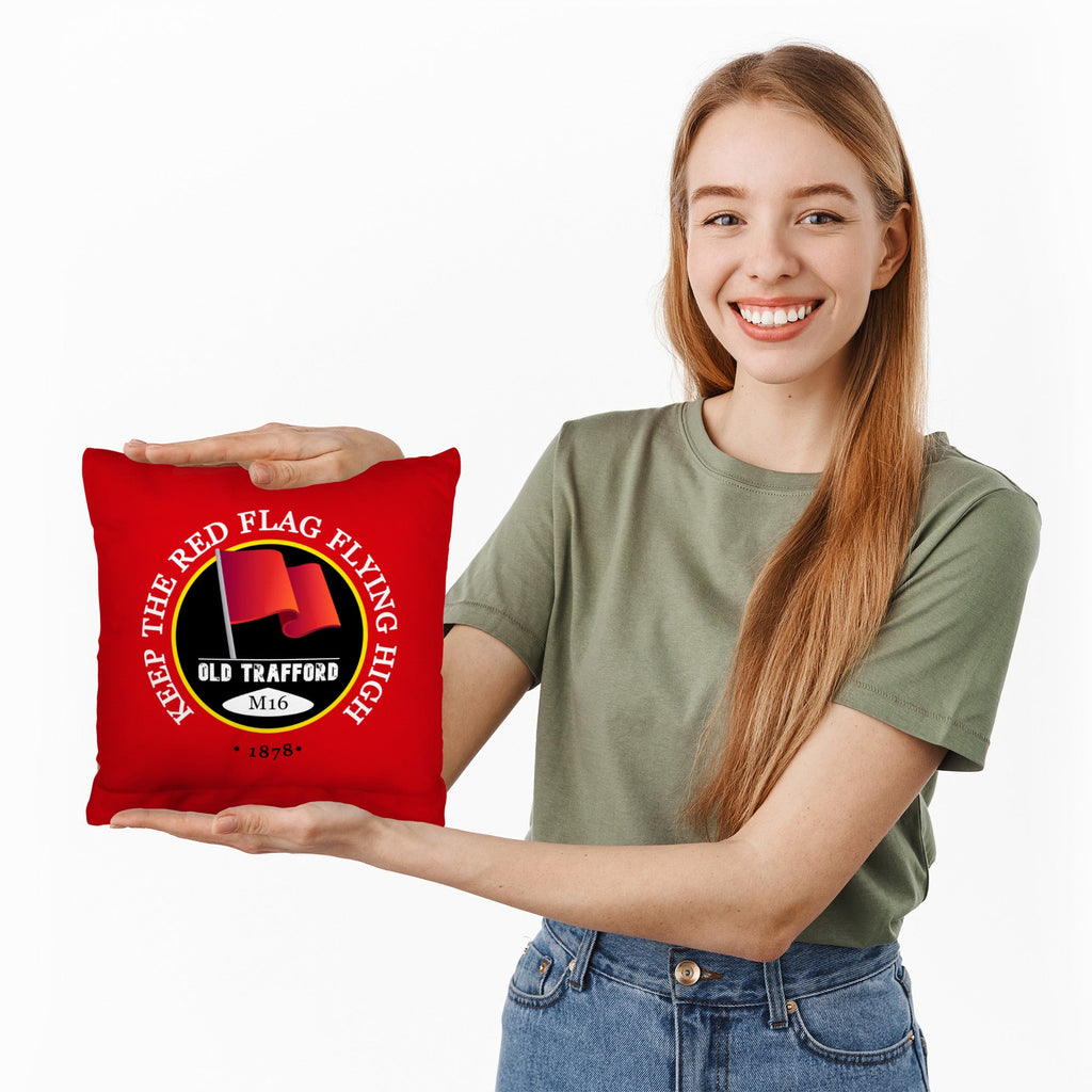 Manchester Red Red Flag - Football Legends - Cushion 10"