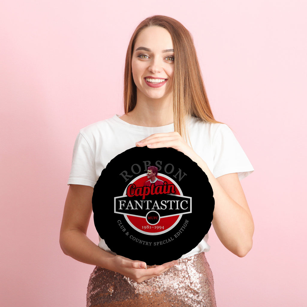 Manchester Red Robson - Football Legends - Circle Cushion 14"