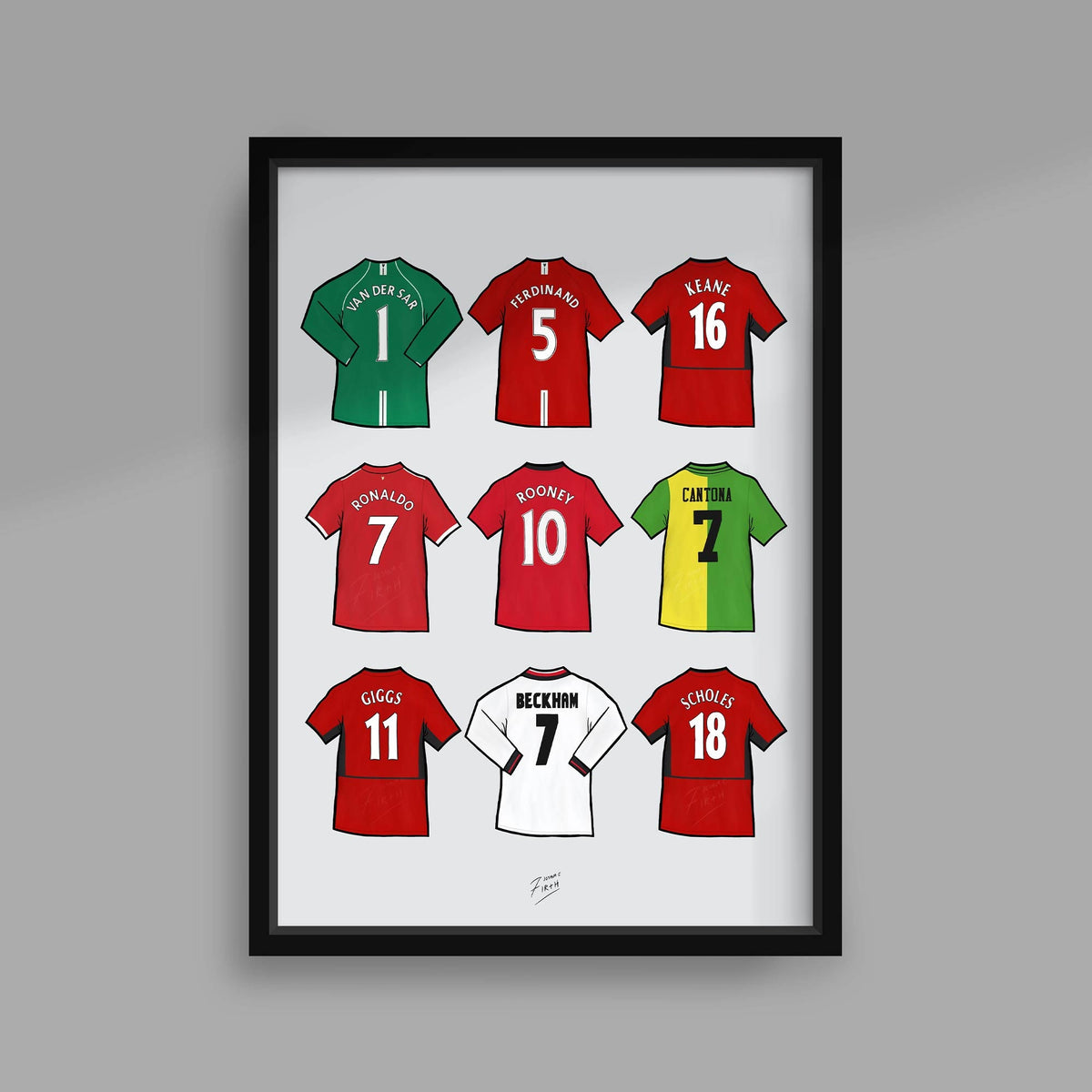Manchester Utd Legends Shirts Print