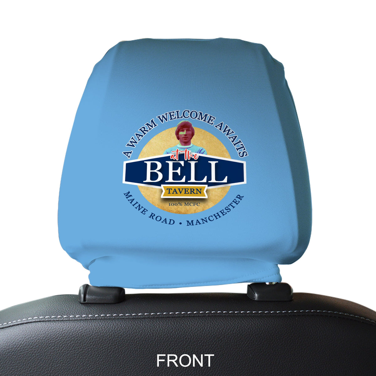 Manchester Blue Colin Bell - Football Legends - Headrest Cover
