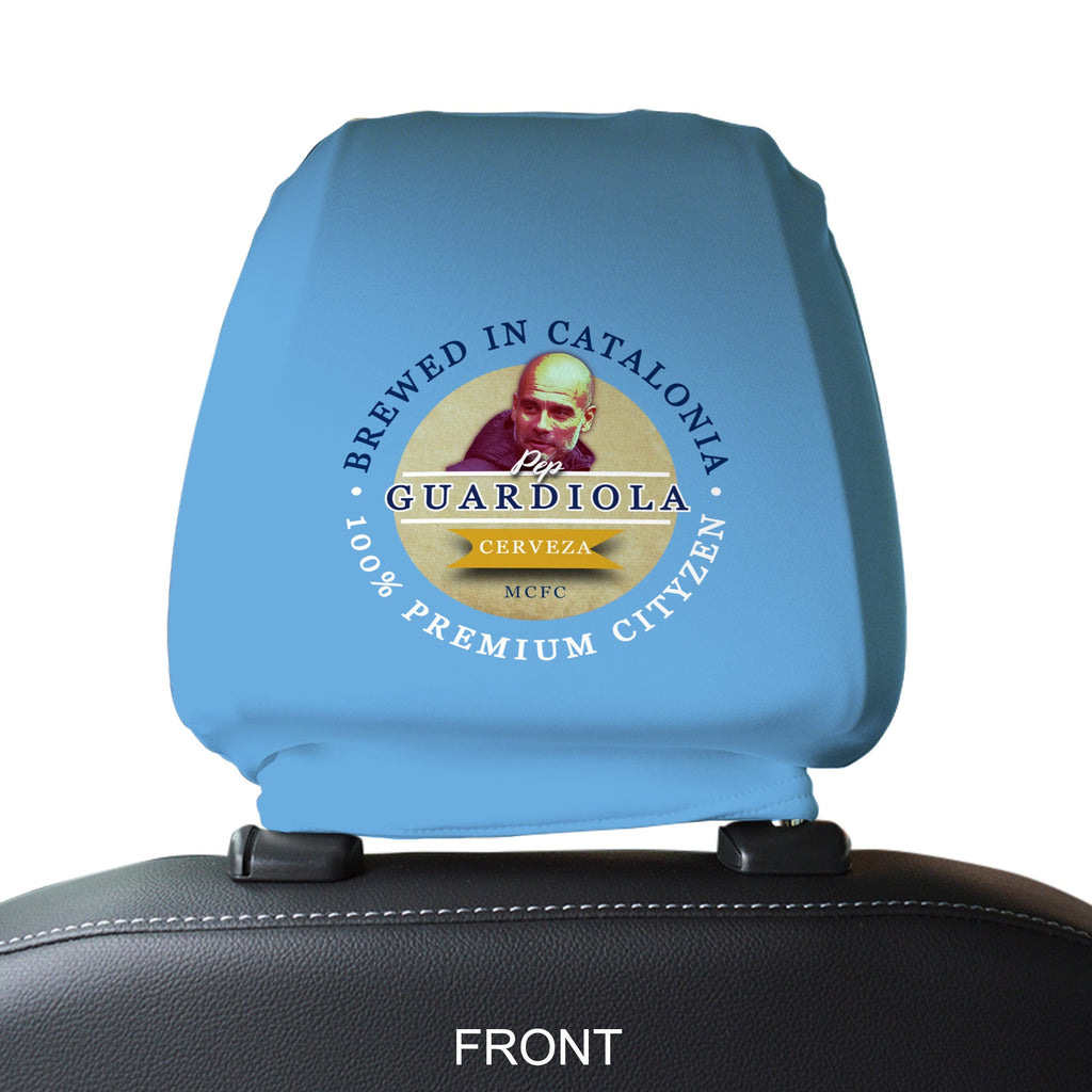 Manchester Blue Guardiola - Football Legends - Headrest Cover