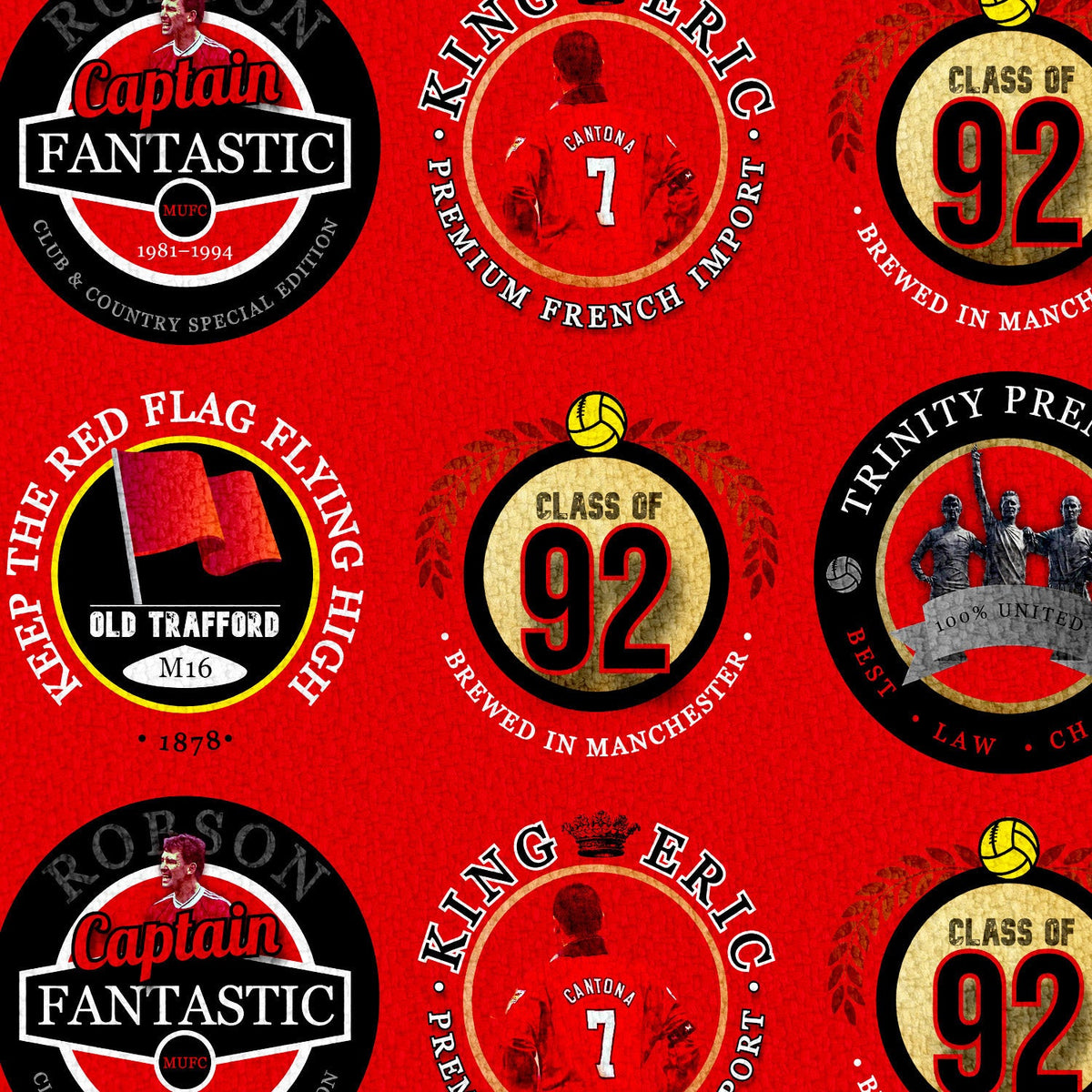 Manchester Red - Football Legends - Microfibre Beach Towel - 150cm x 75cm