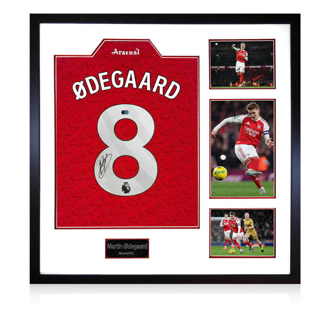 Martin Ødegaard Signed Arsenal Shirt Elite Frame (ACG Cert)