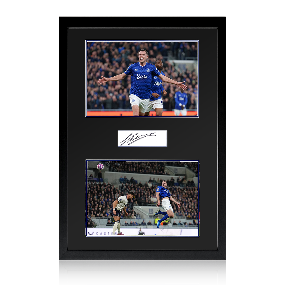 Michael Keane Signed Everton Plaque Iconic Frame