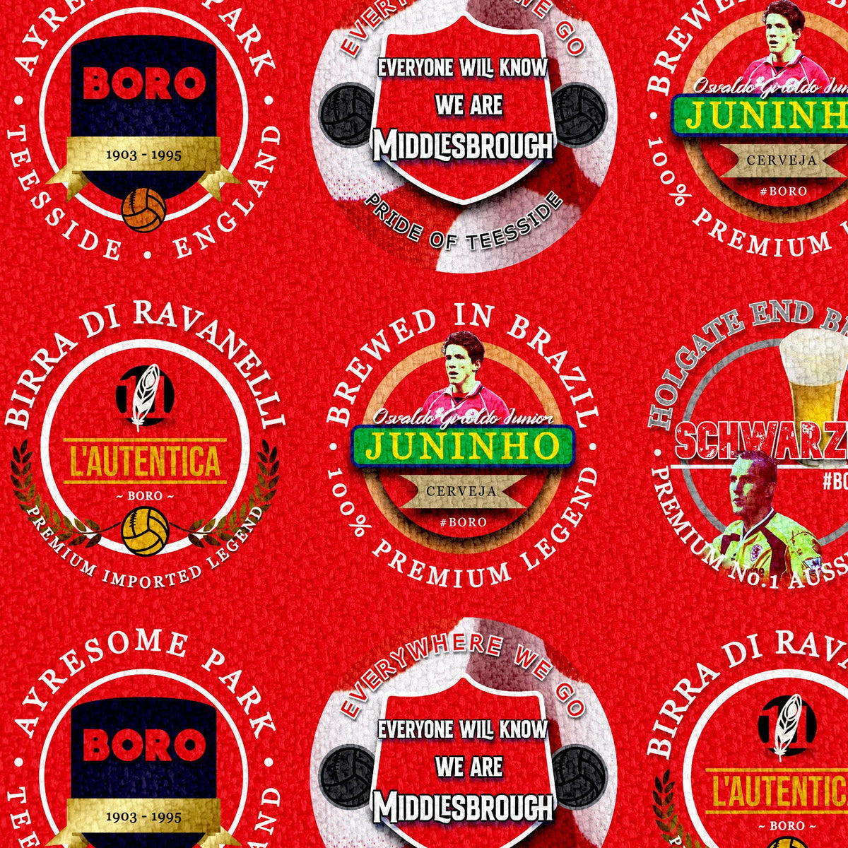 Middlesbrough - Football Legends - Microfibre Beach Towel - 150cm x 75cm
