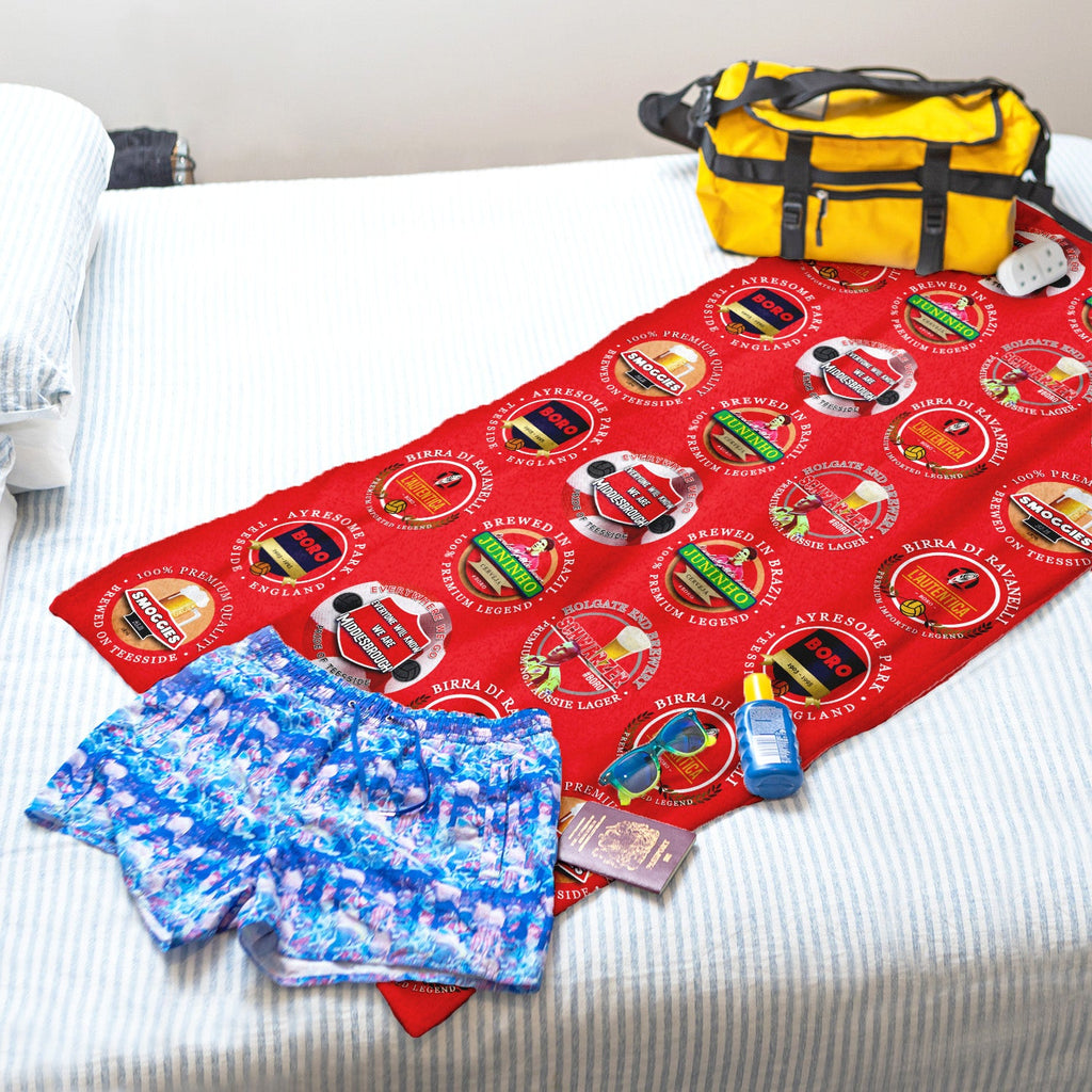 Middlesbrough - Football Legends - Microfibre Beach Towel - 150cm x 75cm
