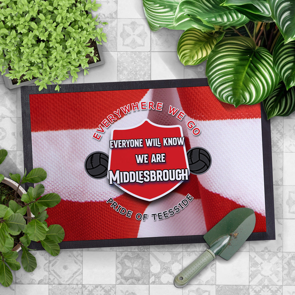 Middlesbrough Everywhere - Football Legends - Door Mat -60cm X 40cm