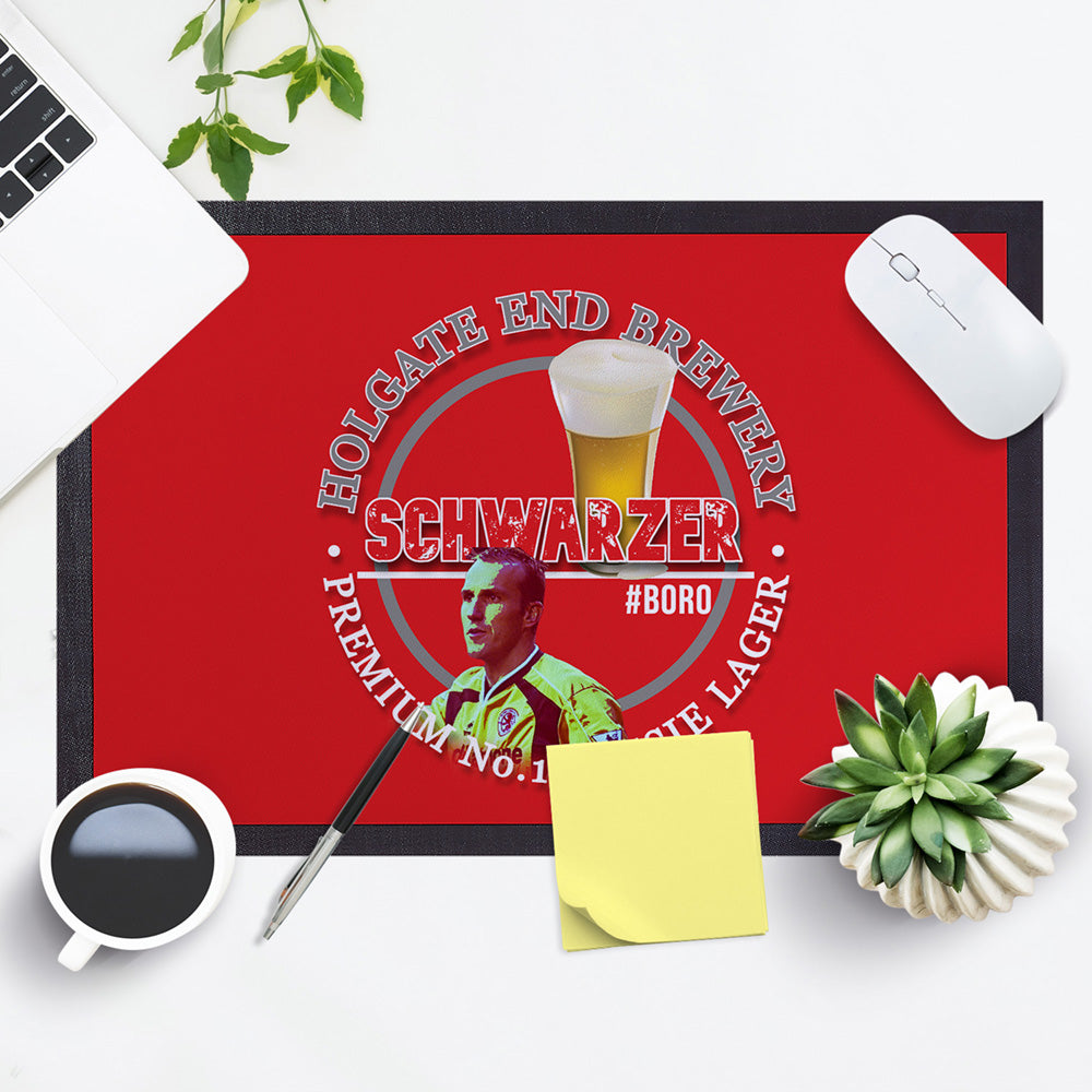 Middlesbrough Schwarzer  - Football Legends - Door Mat -60cm X 40cm