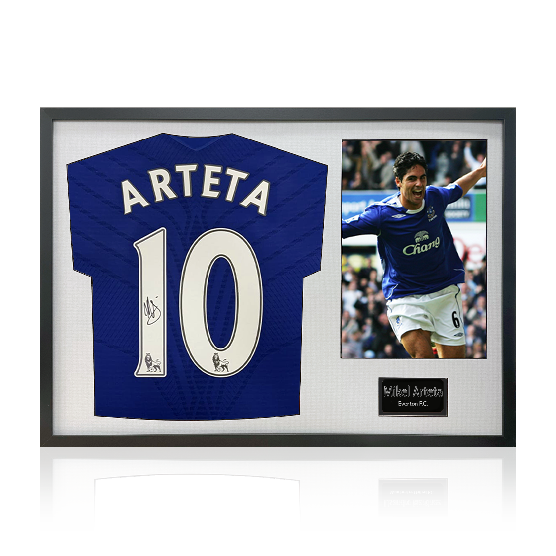 Mikel Arteta Signed Everton Shirt Classic Frame
