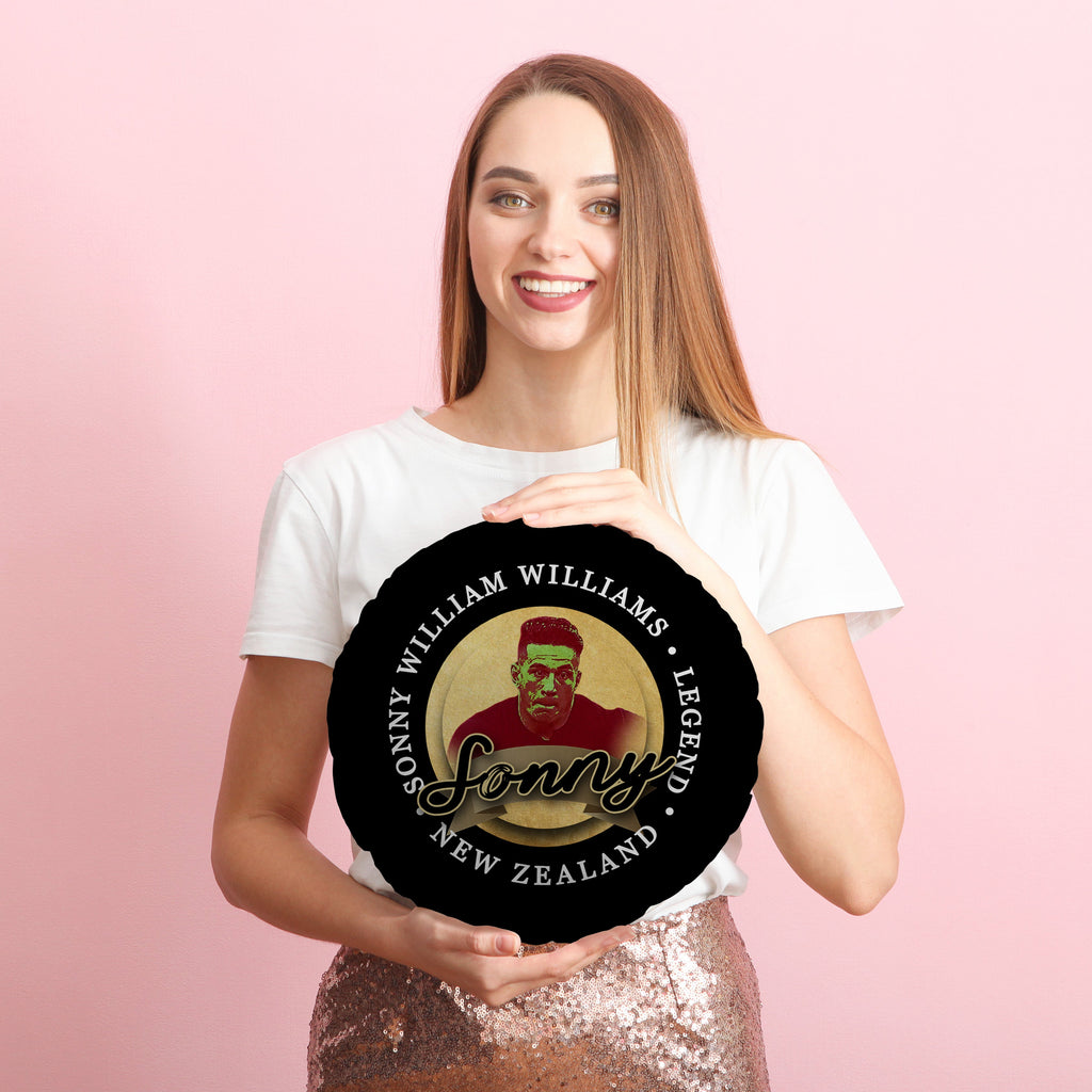 New Zealand Rugby Union Sonny  - Legend Collection - Circle Cushion 14"