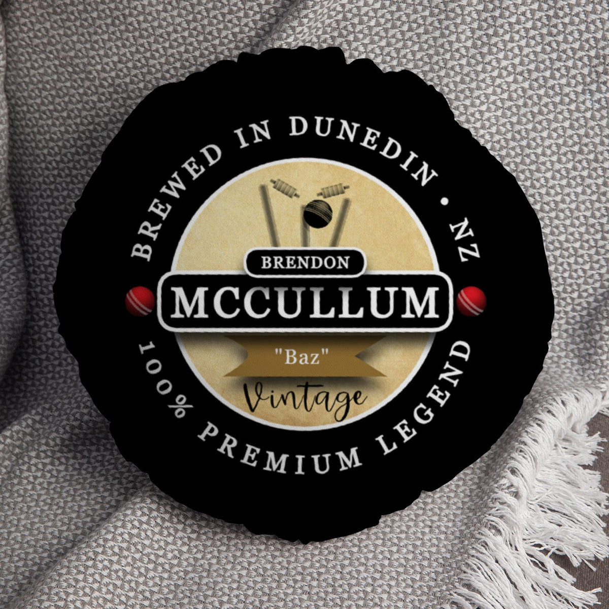 New Zealand McCullum  - Legend Collection - Circle Cushion 14"