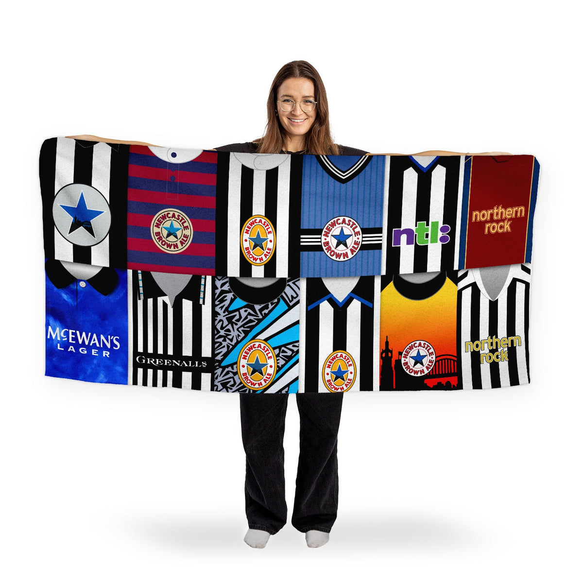 Newcastle - Kit Montage - Beach Towel - 150cm x 75cm