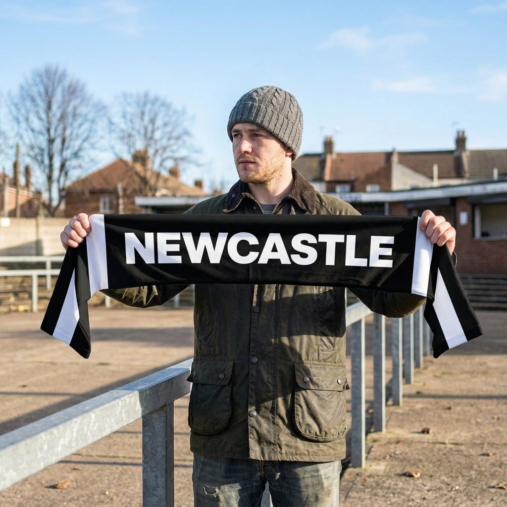 Newcastle Legends - Knitted Eyelet Football Scarf