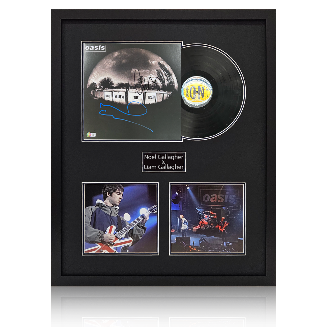 Noel & Liam Gallagher Signed 'Don't Believe The Truth' LP Elite Frame (AFTAL Authentication)