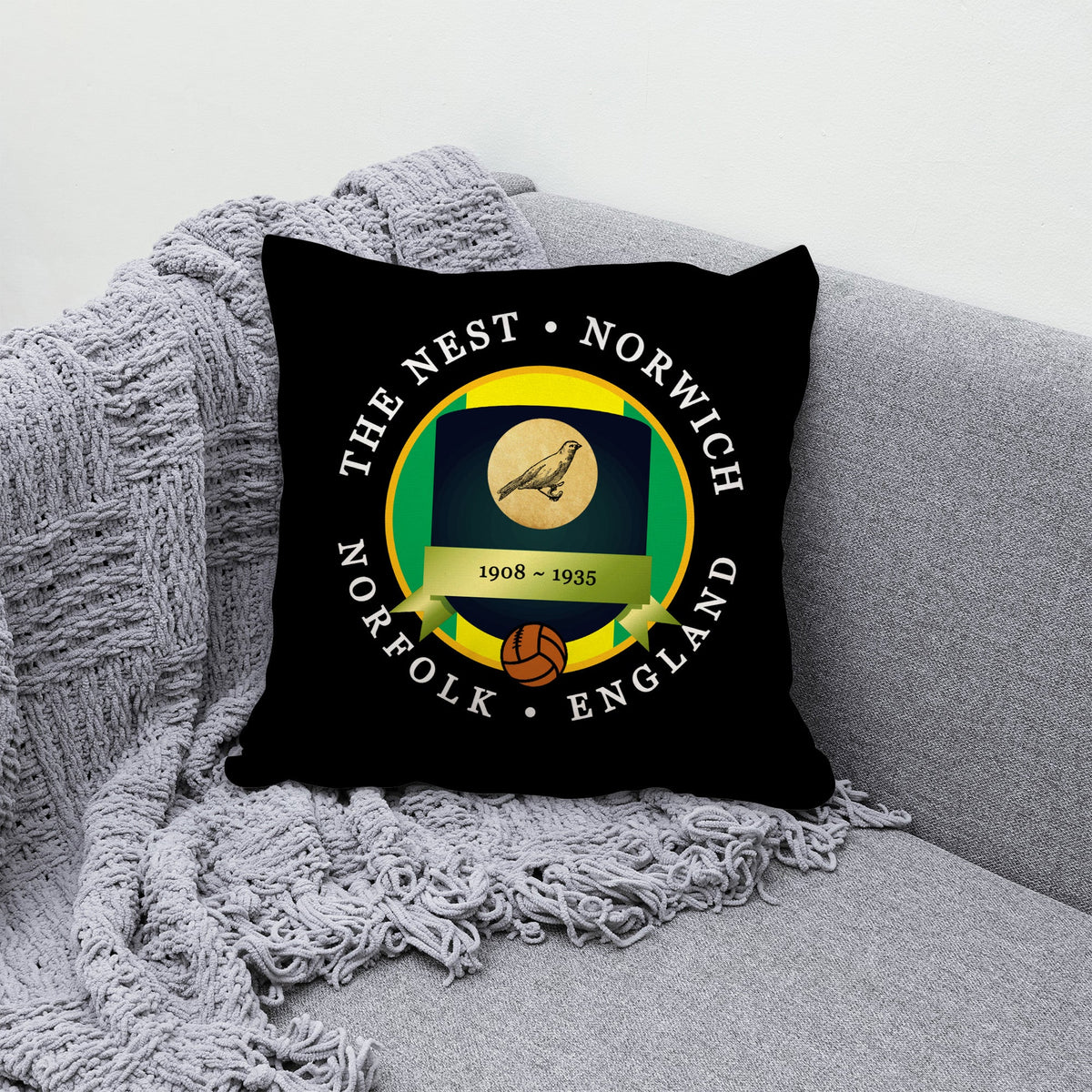 Norwich The Nest - Football Legends - Cushion 10"