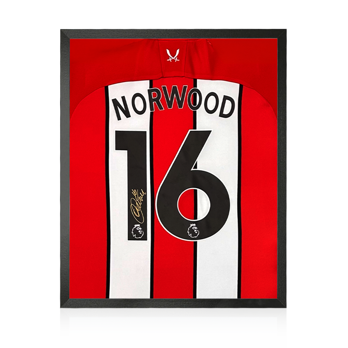 Ollie Norwood Signed Sheffield United 23/24 Shirt Compact Display