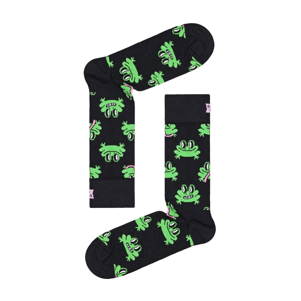 1 Pack Mens & Ladies Cotton Black Frog Design Socks