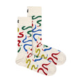 1 Pack Unisex Cotton Bright Colourful Snakes Design Socks