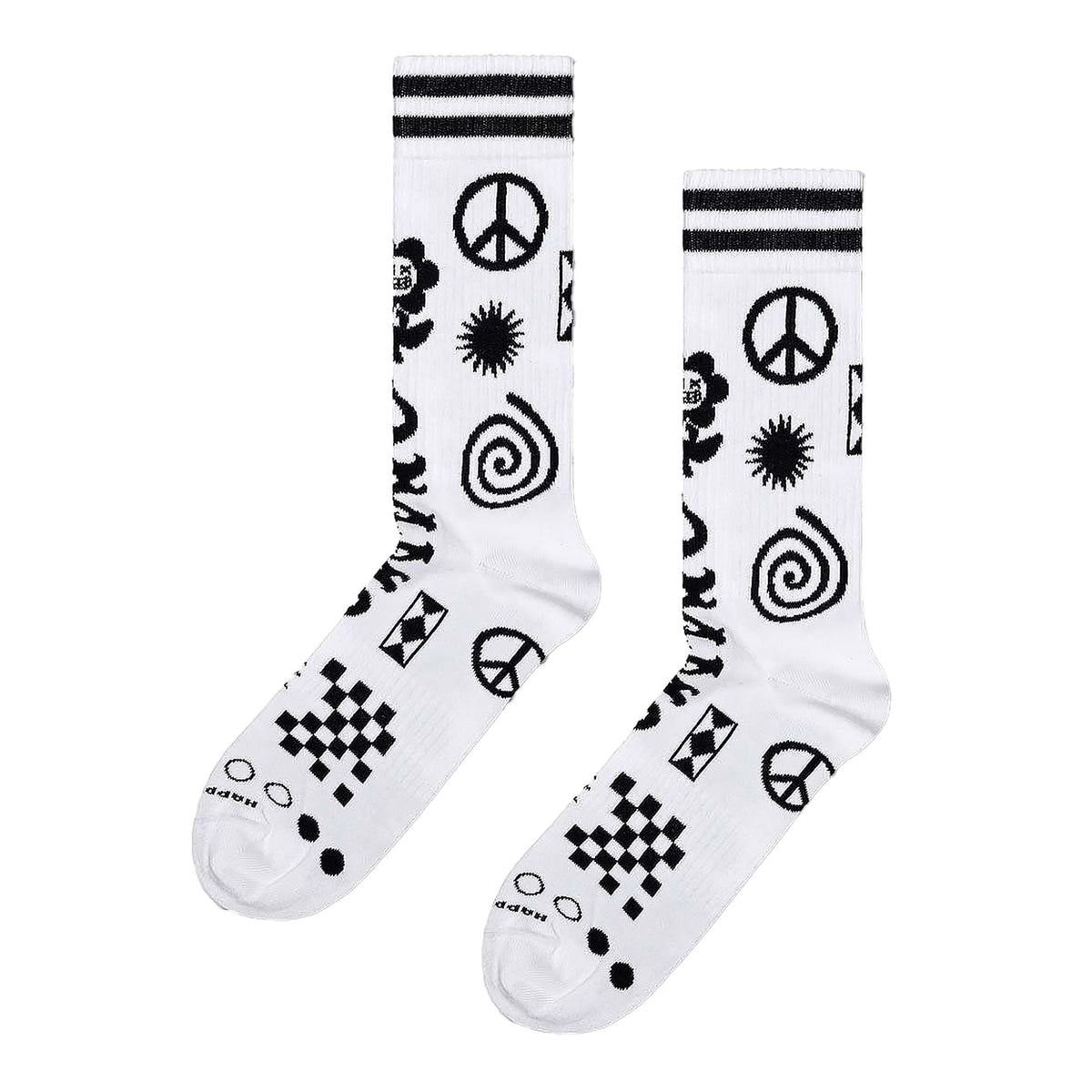 Patchwork Rave Breathable Ribbed Socks for Men and Women