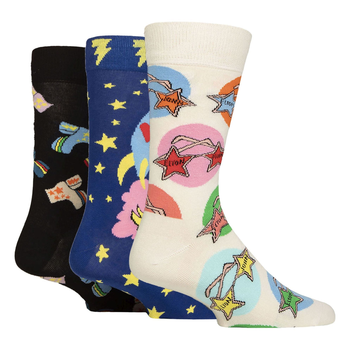 Mens & Ladies 3 Pack Elton John Socks