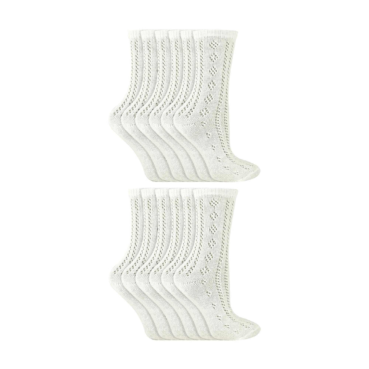 12 Pack Girls Cute Ankle Pelerine School Socks