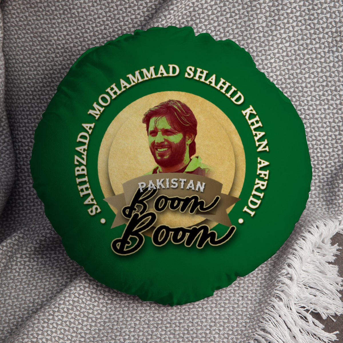 Pakistan Afridi  - Legend Collection - Circle Cushion 14"