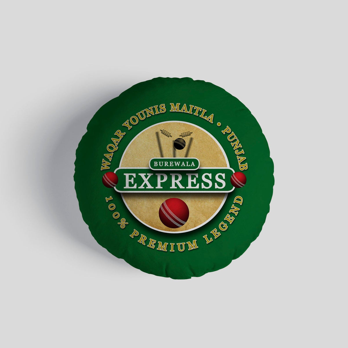 Pakistan Younis  - Legend Collection - Circle Cushion 14"