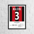 Paolo Maldini Legend Stats Football Print