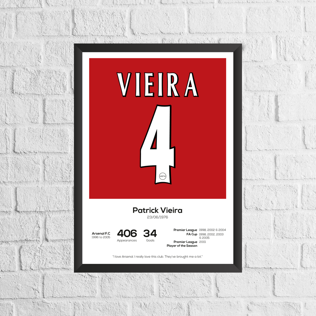 Patrick Vieira Legend Stats Print